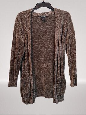 Select+Trend Women’s Medium Cable Knit Chenille Cardigan With Pockets